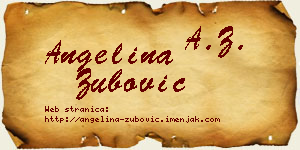Angelina Zubović vizit kartica